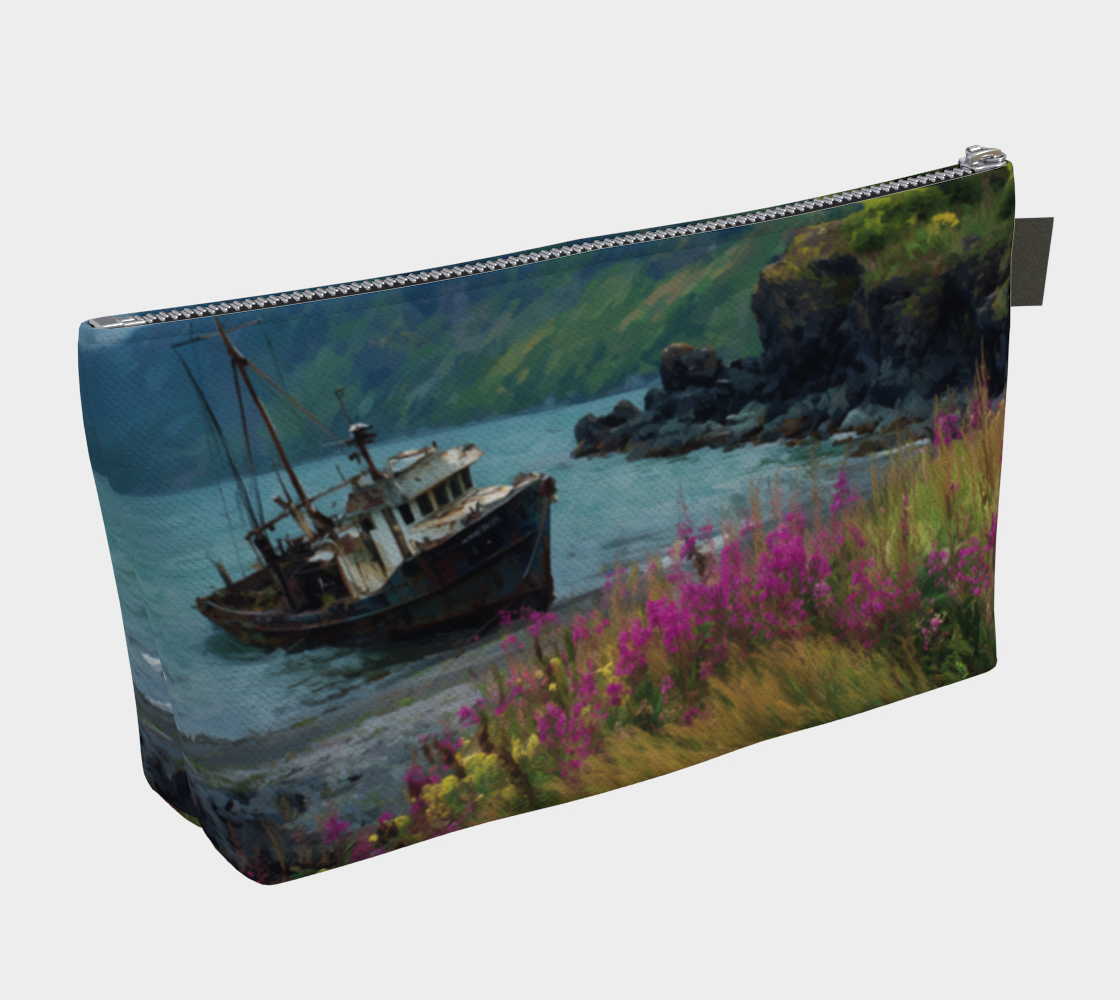 Alaska Fishing Boat Makeup Bag | Coastal Canvas Carry-All