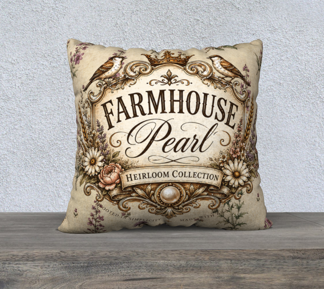 The Heirloom Collection- Brambleberry- Cotton Linen Canvas/Velveteen Pillow Case