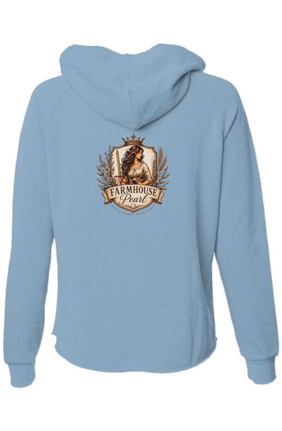 Womens Lightweight Wash Zip Hoodie