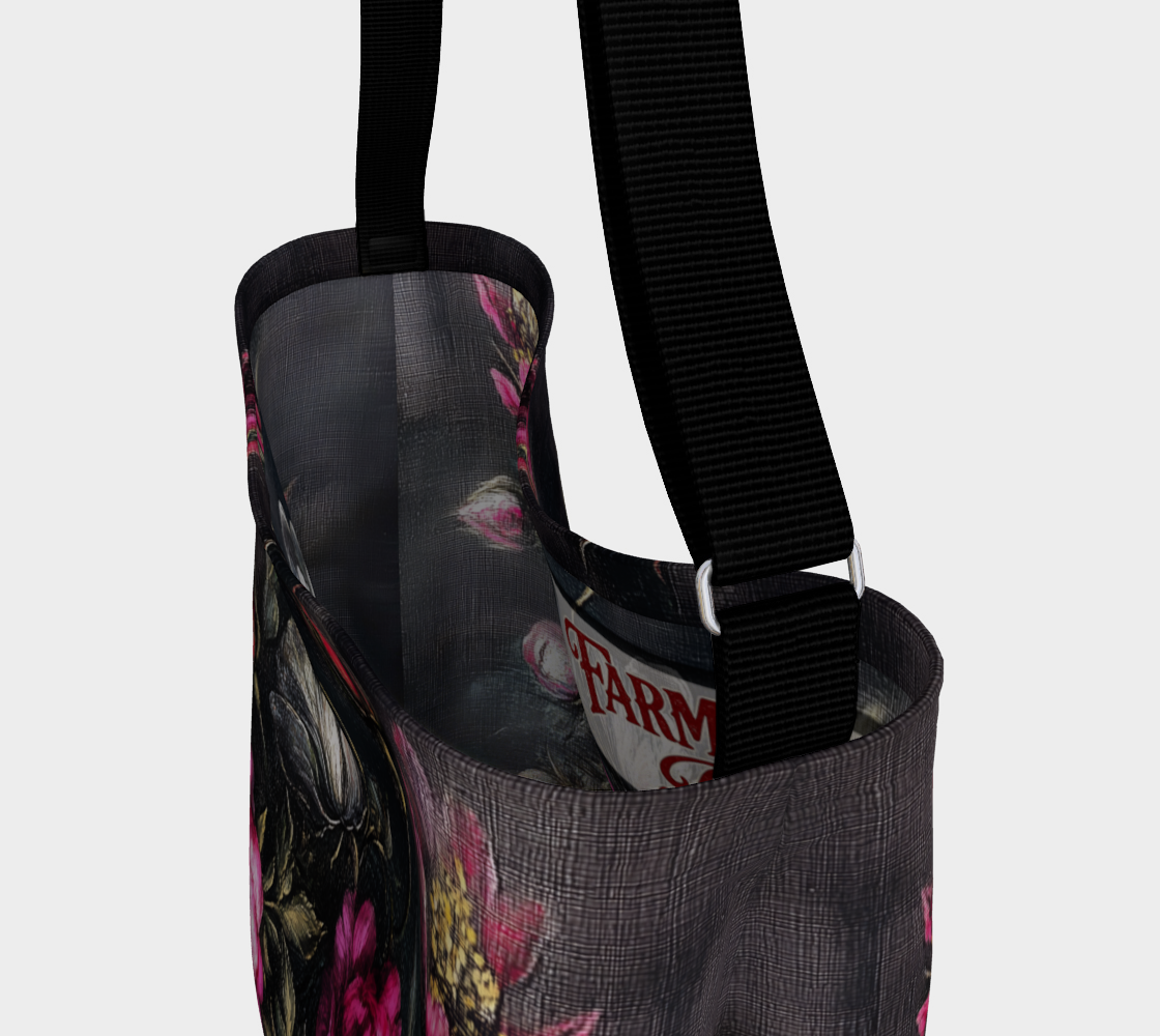 Wild Rose Garden Tote Bag | Floral Farmhouse Carry-All