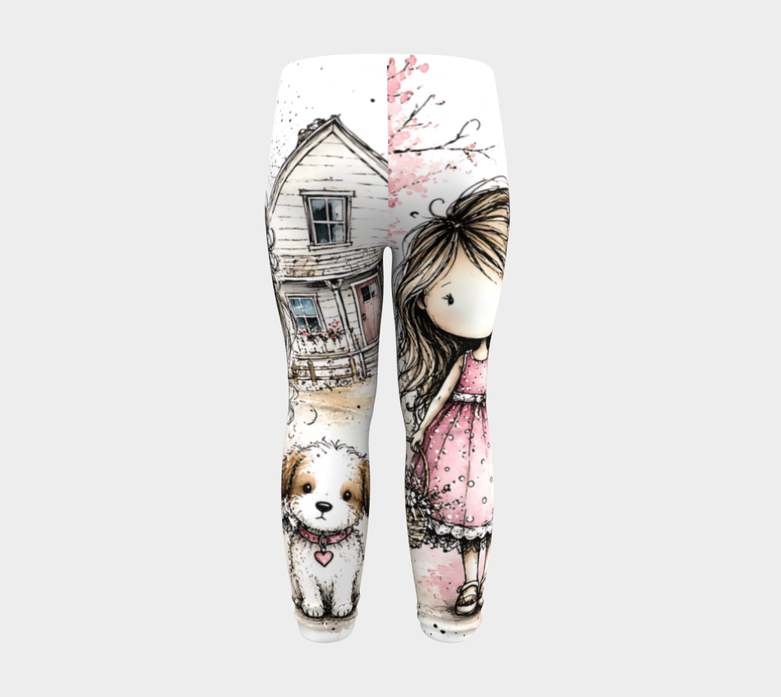 Farm Kid Girl & Dog Baby Leggings | Farmhouse Kids