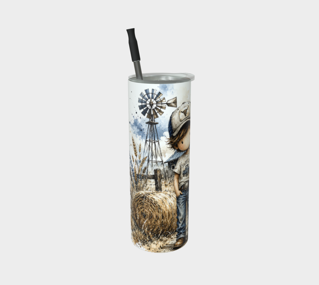 Farm Boy Life Stainless Steel Tumbler | Farmhouse Kids Drinkware