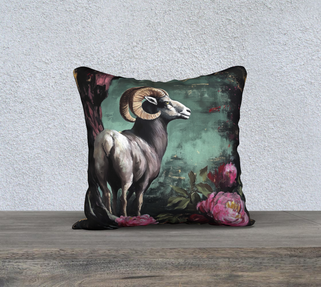 Big Horn Sheep 2 Pillow Case | Alaska Wildlife Home Accent