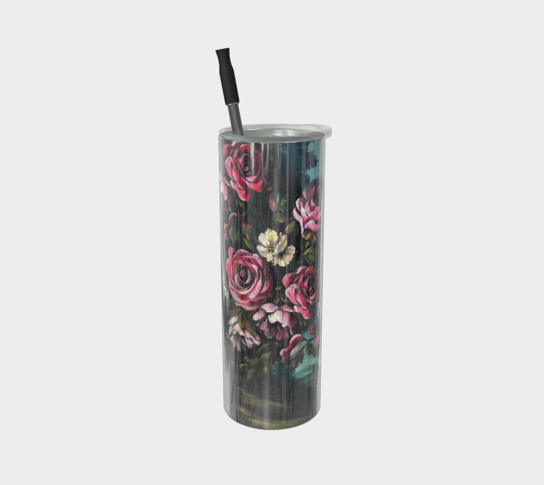 Rose Garden Stainless Steel Tumbler | Floral Farmhouse Drinkware