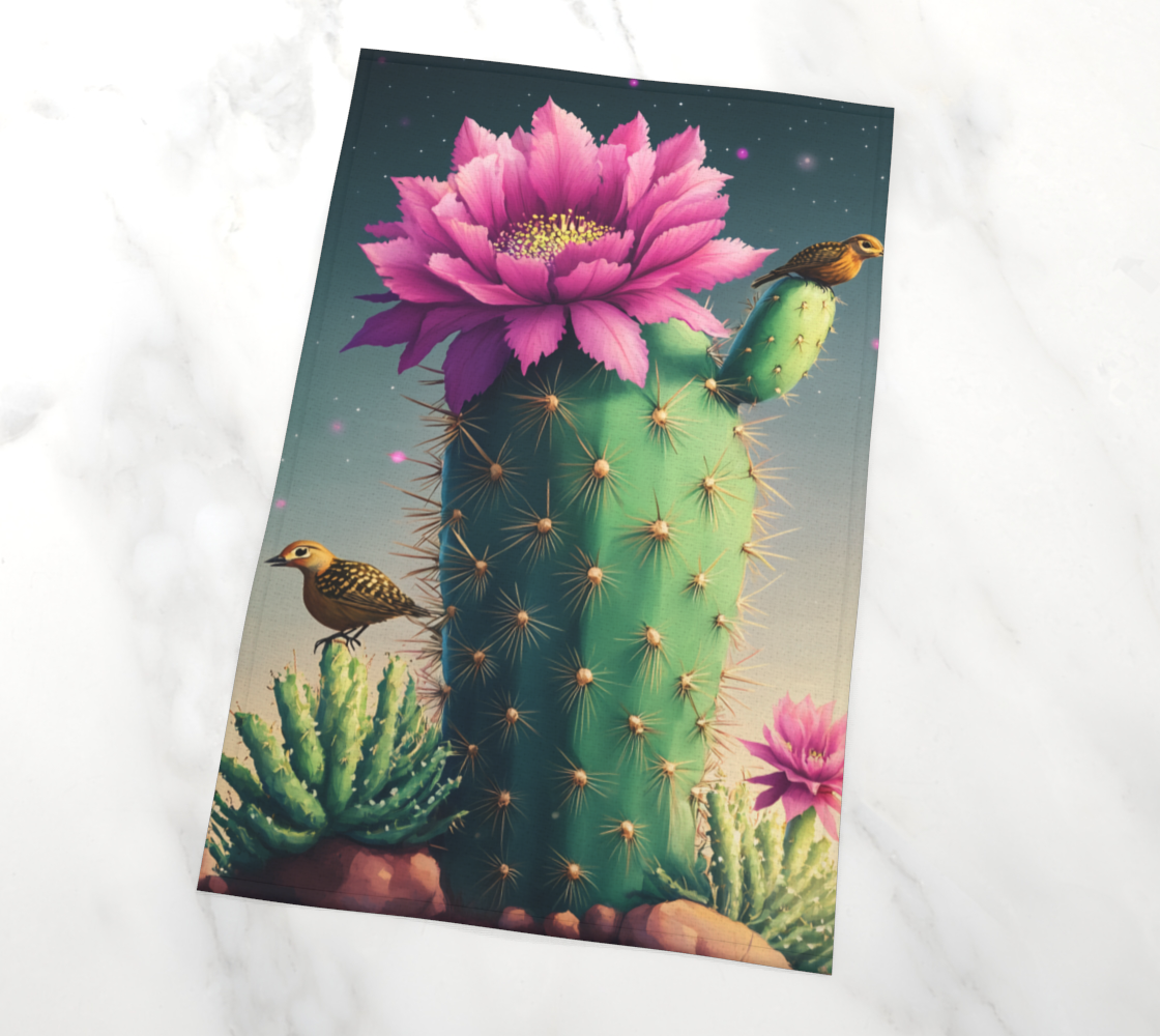 Cactus and Friends Tea Towel | Farmhouse Kitchen Accent
