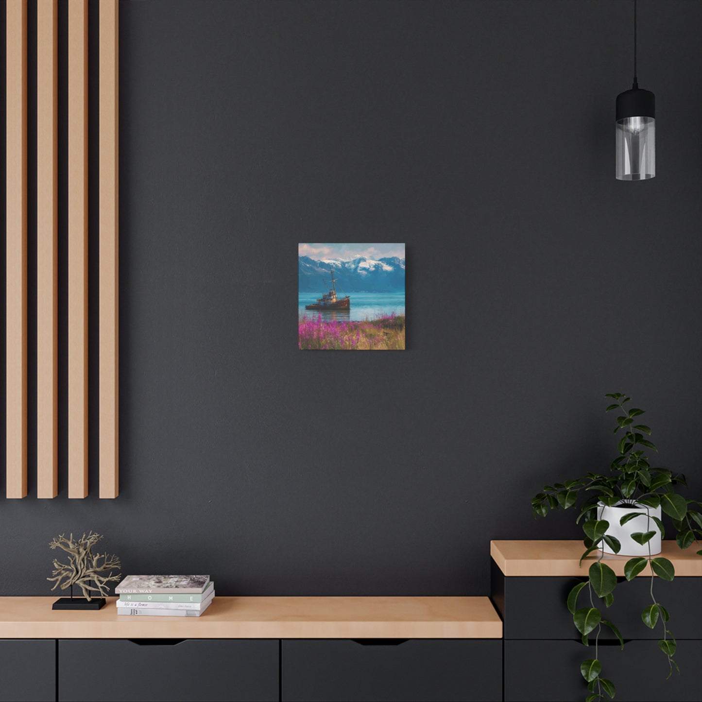 Abandoned Ship — Wildflower Cove Canvas Wall Art