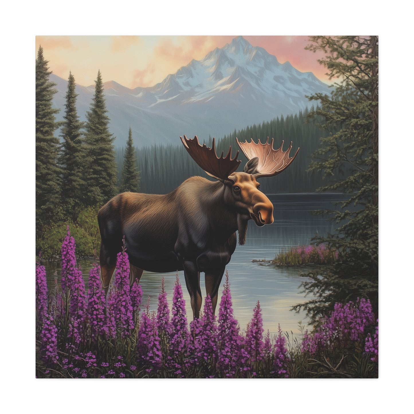 Moose Lake — Wilderness Canvas Wall Art
