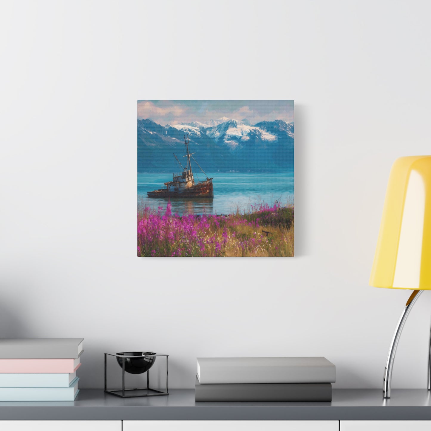 Abandoned Ship — Wildflower Cove Canvas Wall Art