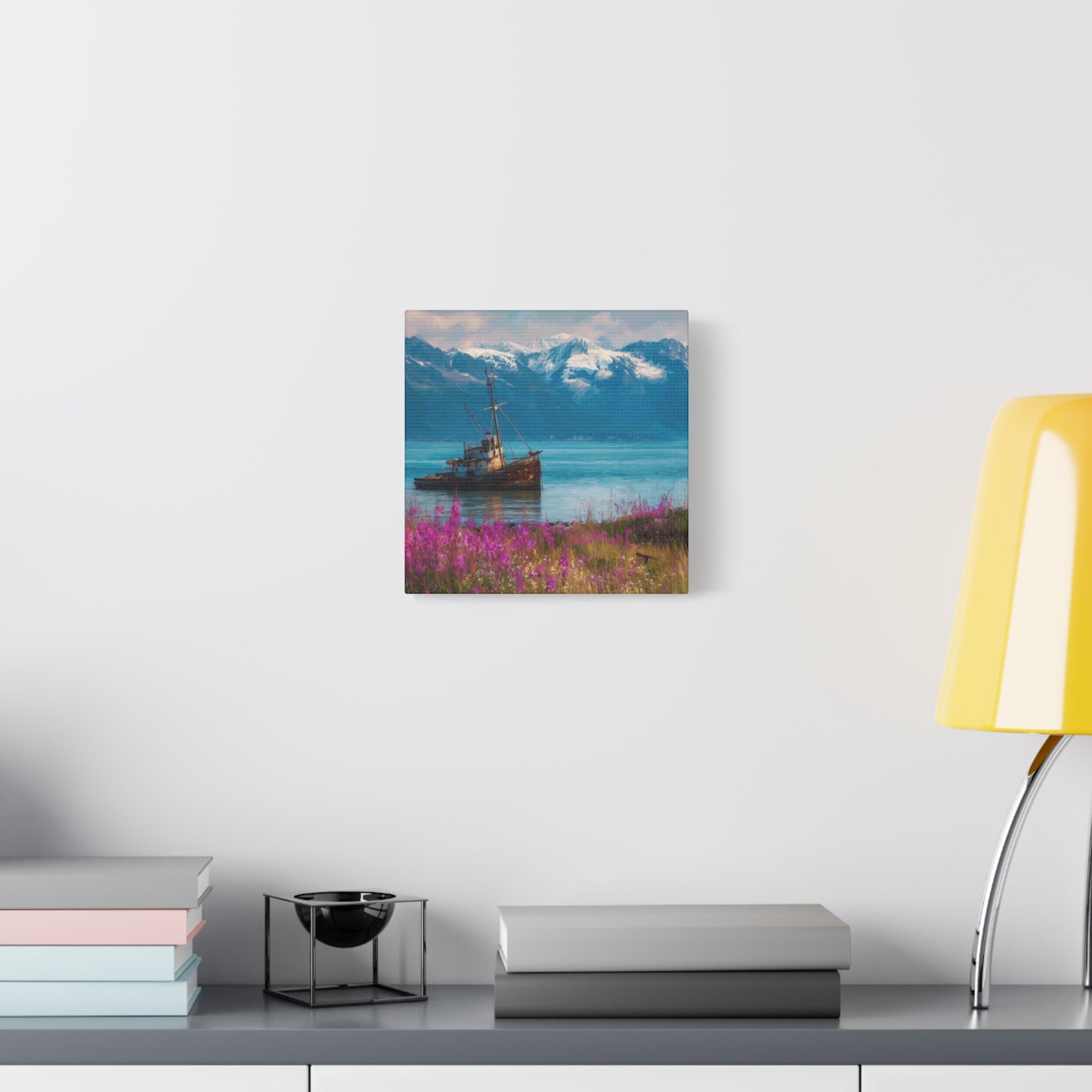 Abandoned Ship — Wildflower Cove Canvas Wall Art