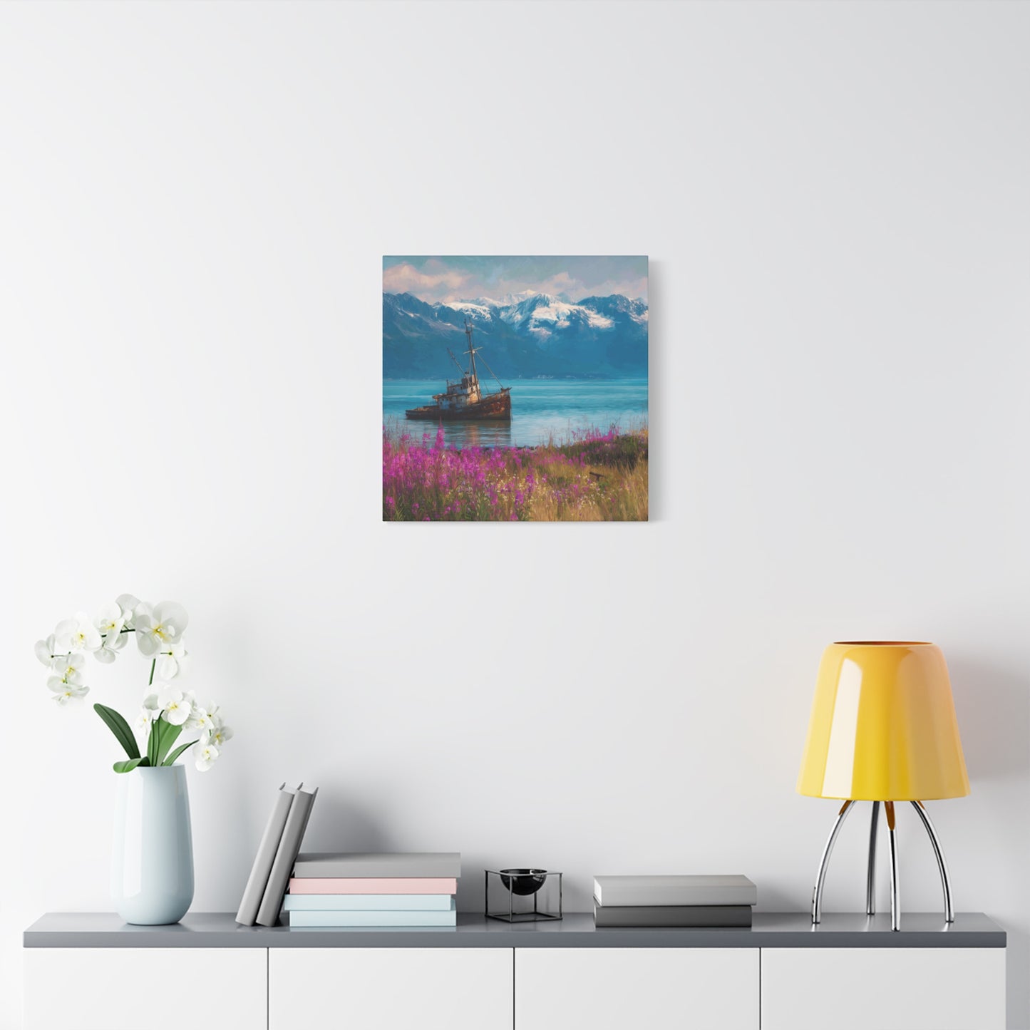 Abandoned Ship — Wildflower Cove Canvas Wall Art