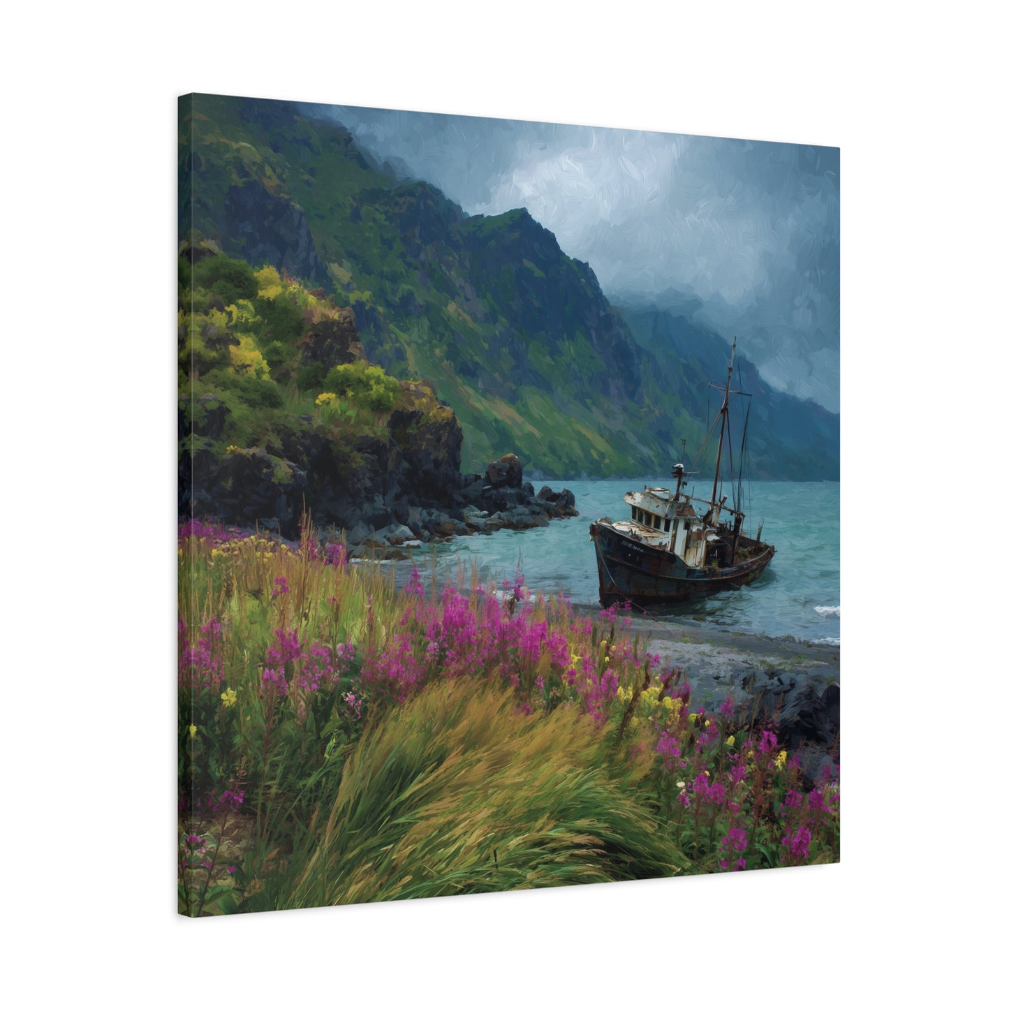 Seaside Boat — Coastal Canvas Wall Art