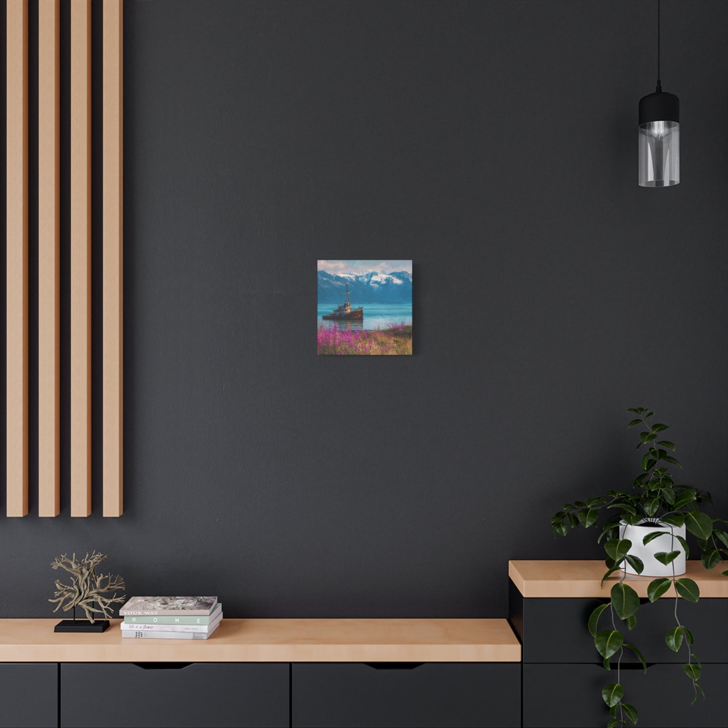 Abandoned Ship — Wildflower Cove Canvas Wall Art