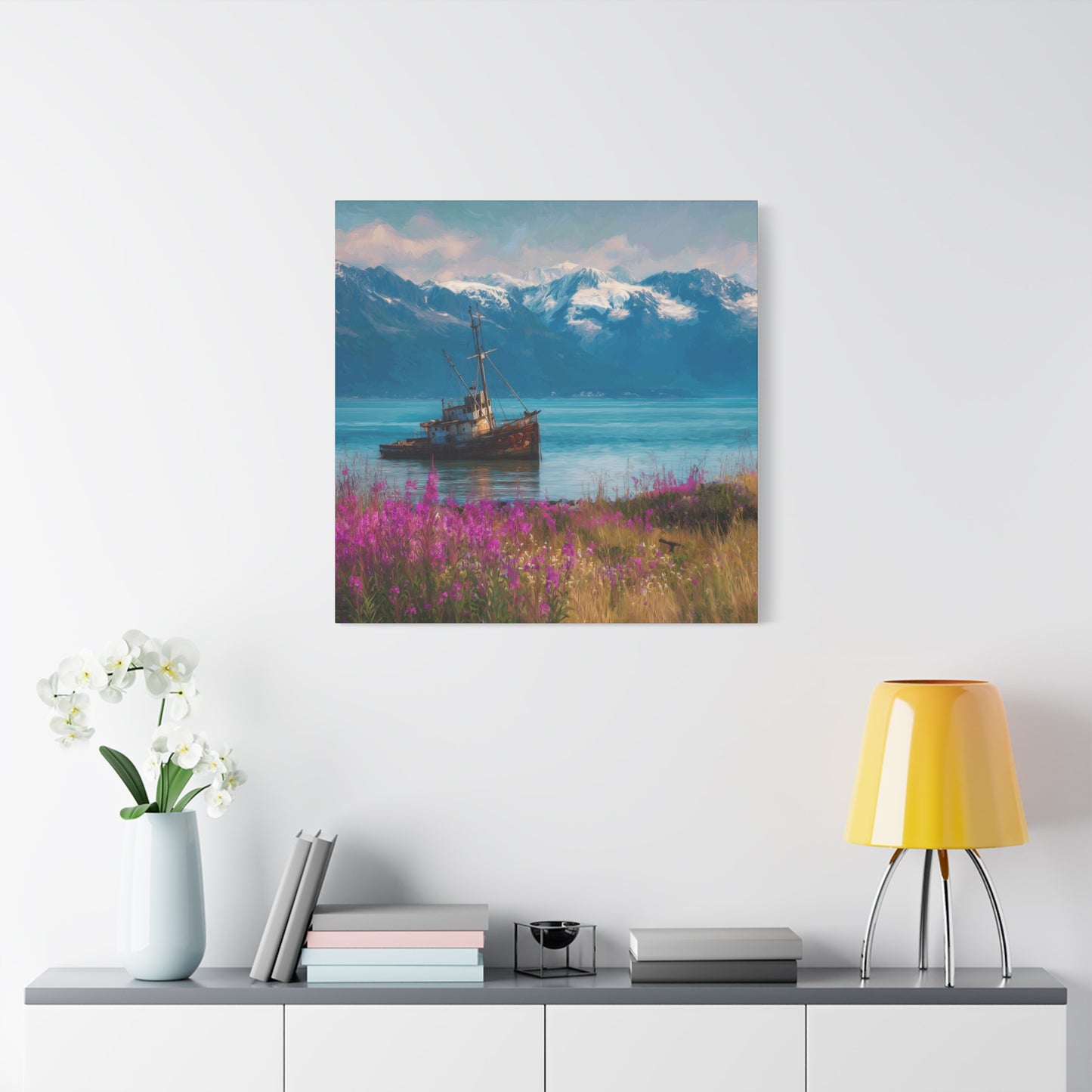 Abandoned Ship — Wildflower Cove Canvas Wall Art