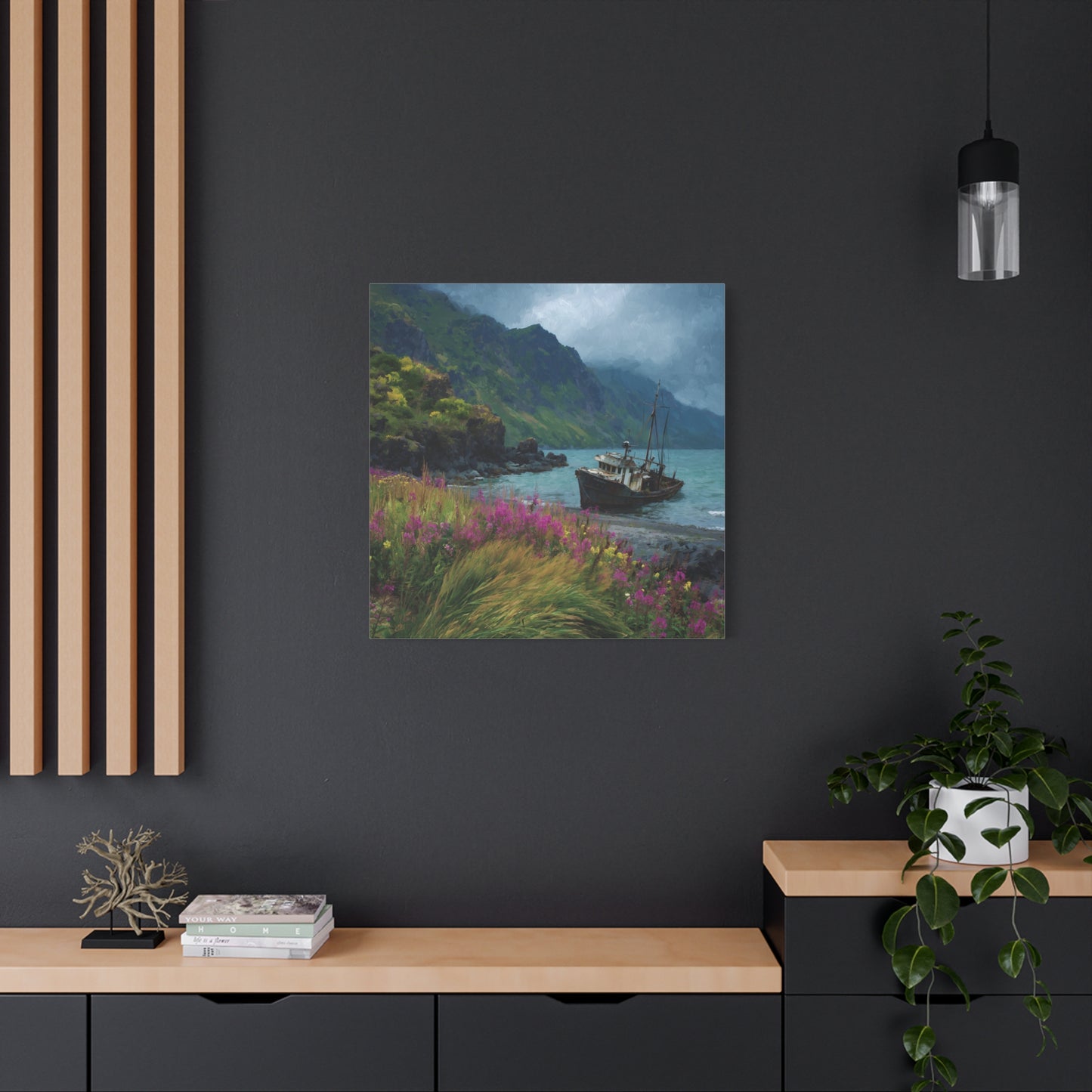 Seaside Boat — Coastal Canvas Wall Art