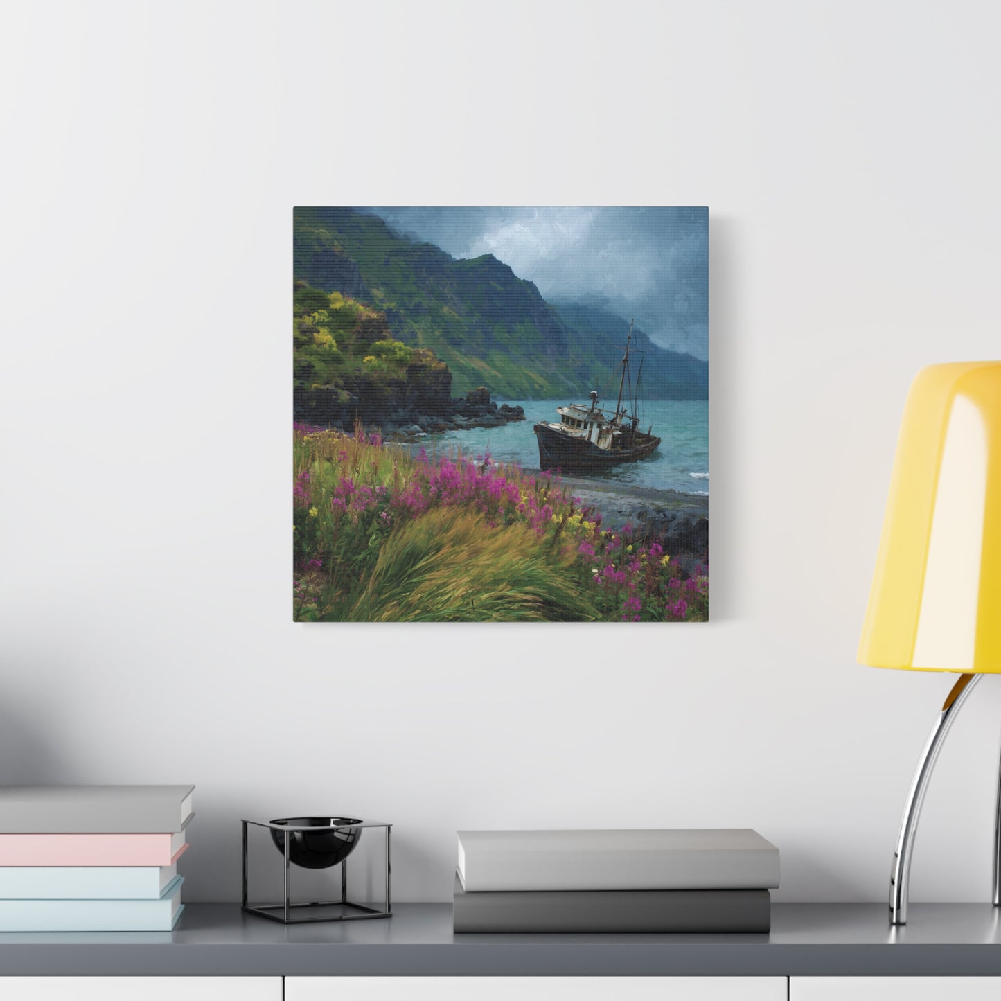 Seaside Boat — Coastal Canvas Wall Art