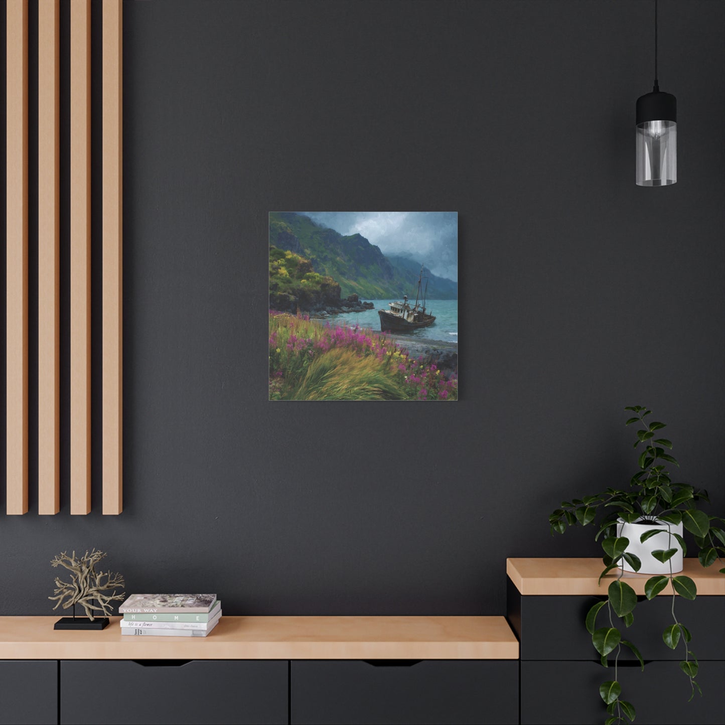 Seaside Boat — Coastal Canvas Wall Art