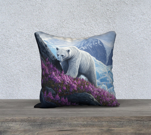 Polar Bear Pillow Case | Alaska Wildlife Home Accent