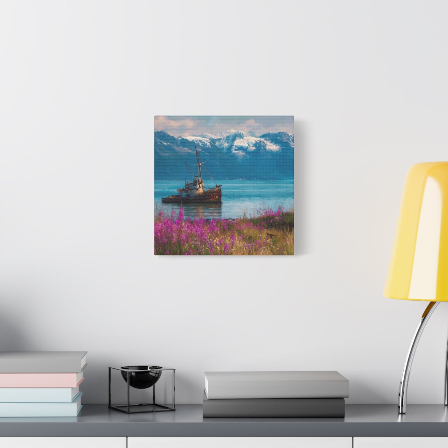 Abandoned Ship — Wildflower Cove Canvas Wall Art
