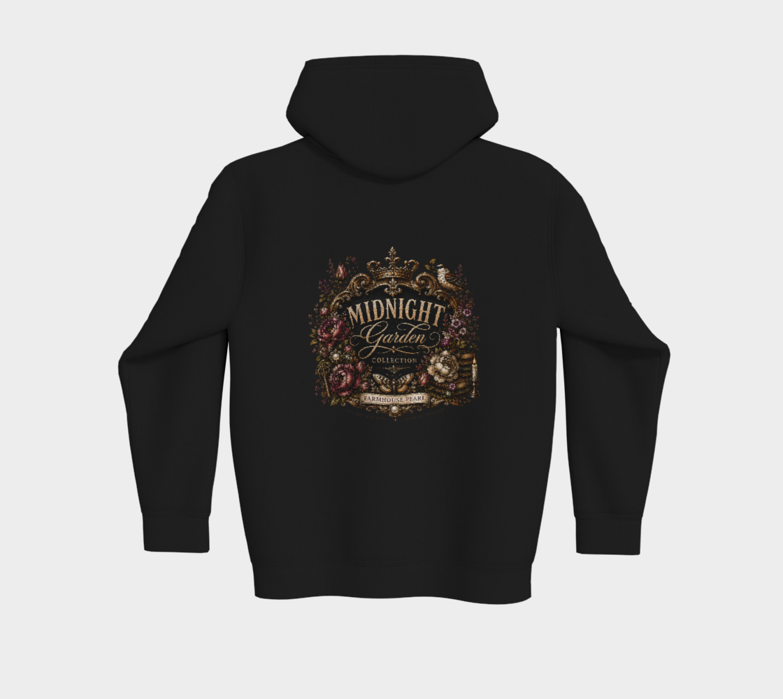 Midnight Garden Collection - Premium Dark Zipper Hoodie