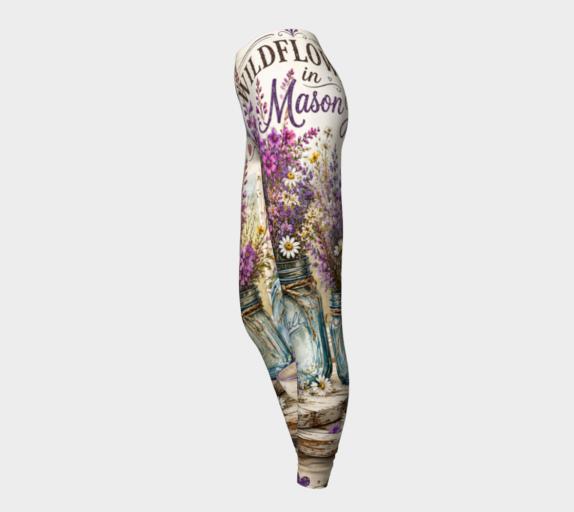 Wildflowers in Mason Jars - Leggings