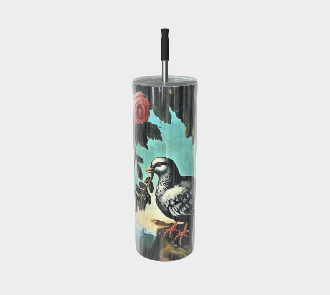 Dove & Olive Branch Stainless Steel Tumbler | Faith-Inspired Farmhouse Drinkware