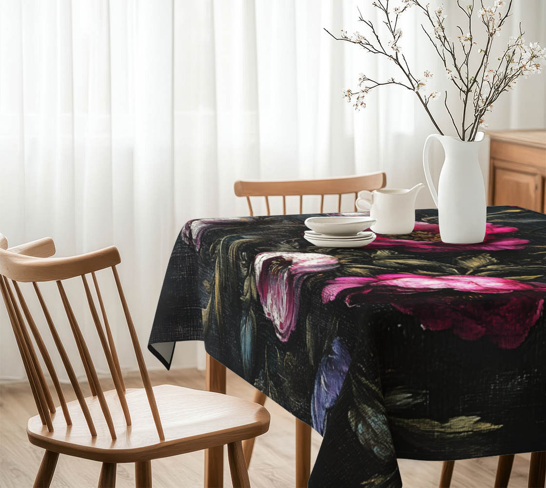 Rose Garden Tablecloth | Floral Farmhouse Table Linen