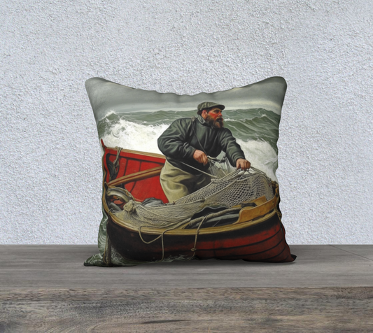 Old Fisherman 3 Pillow Case | Alaska Coastal Home Accent
