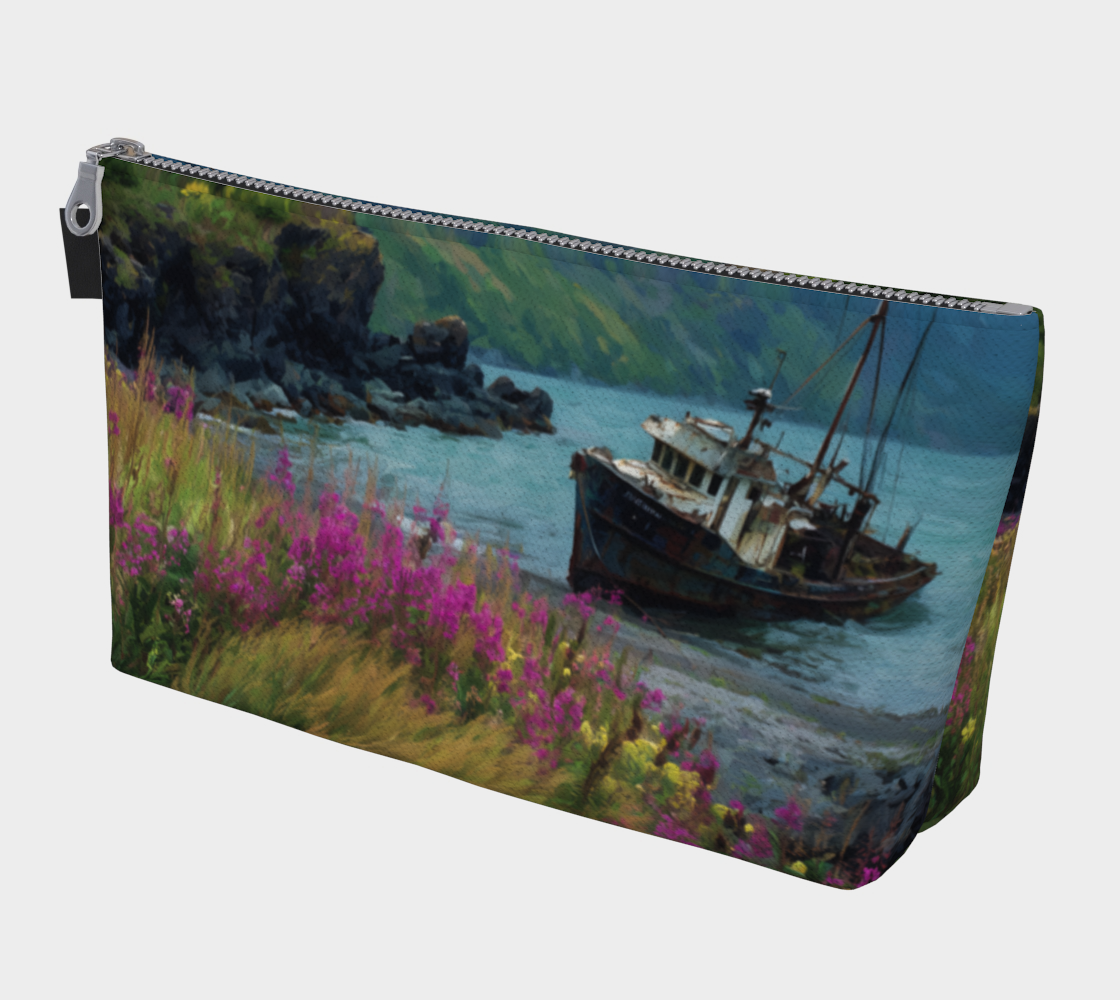 Alaska Fishing Boat Makeup Bag | Coastal Canvas Carry-All