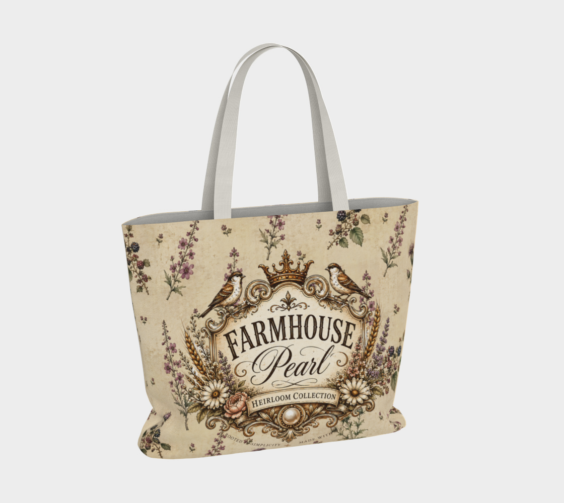 The Heirloom Collection - Cotton Canvas Market Tote