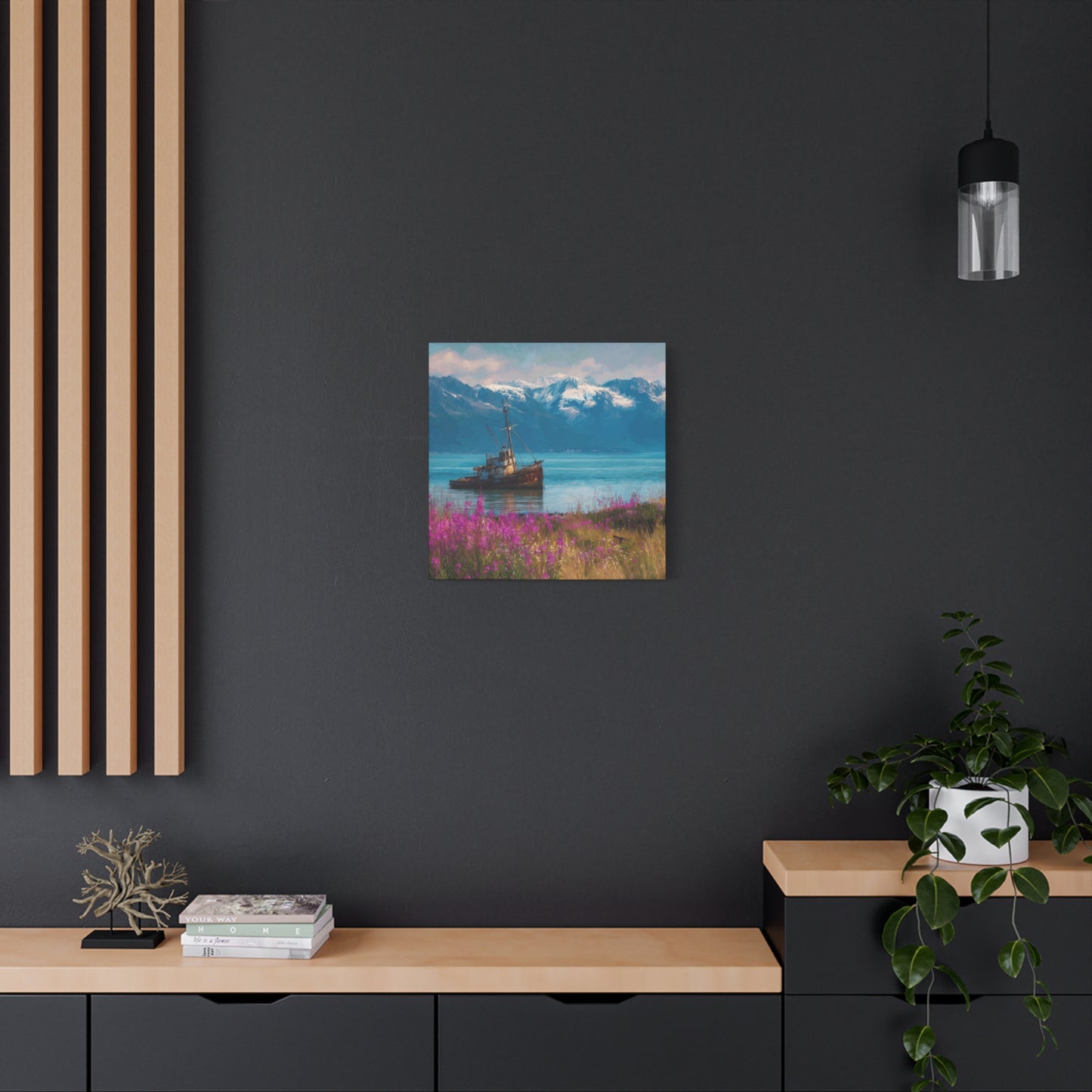 Abandoned Ship — Wildflower Cove Canvas Wall Art