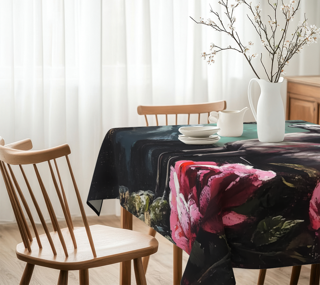 Ram & Roses 3 Tablecloth | Western Farmhouse Table Linen