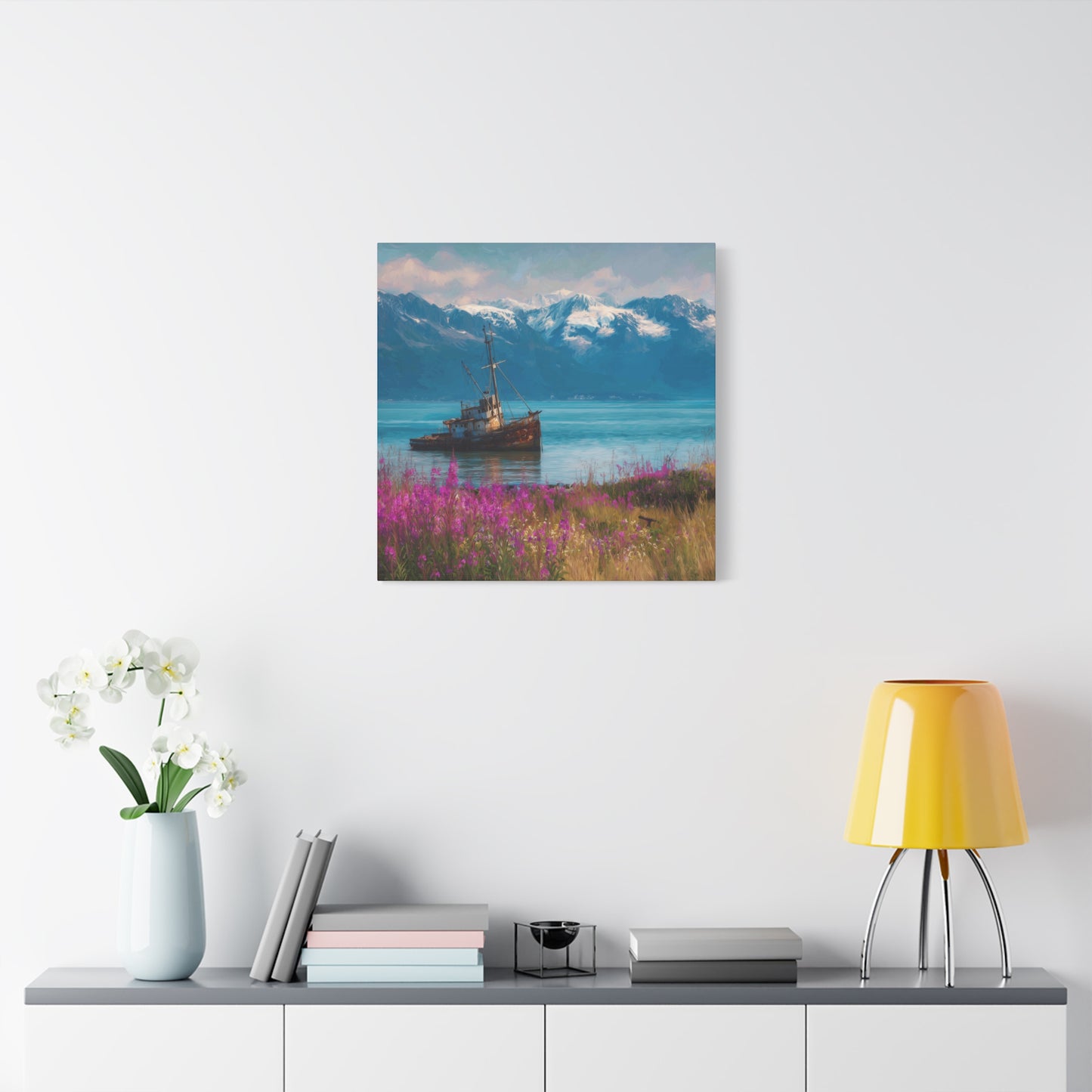 Abandoned Ship — Wildflower Cove Canvas Wall Art