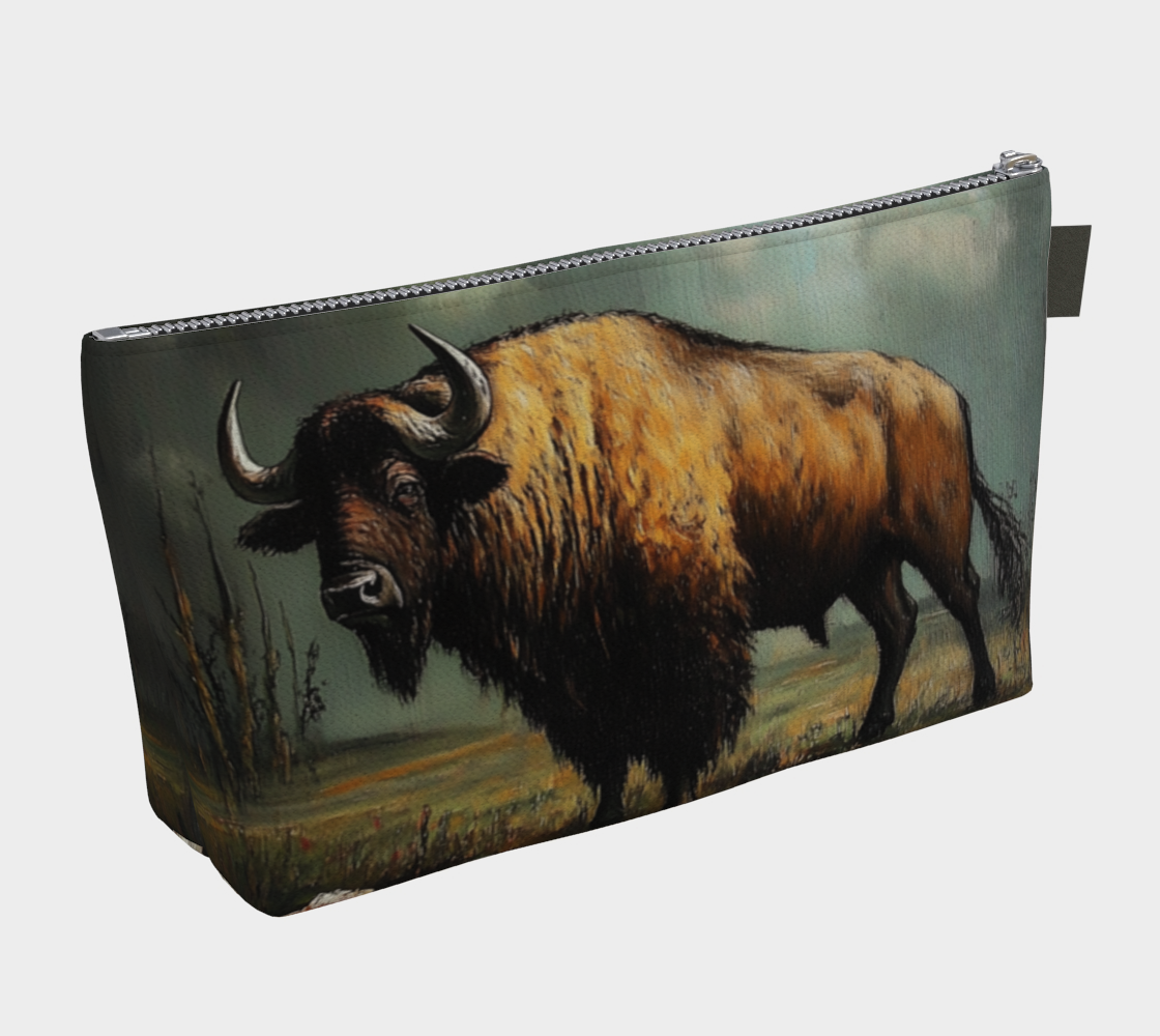 Buffalo & Roses Makeup Bag | Western Farmhouse Accessory