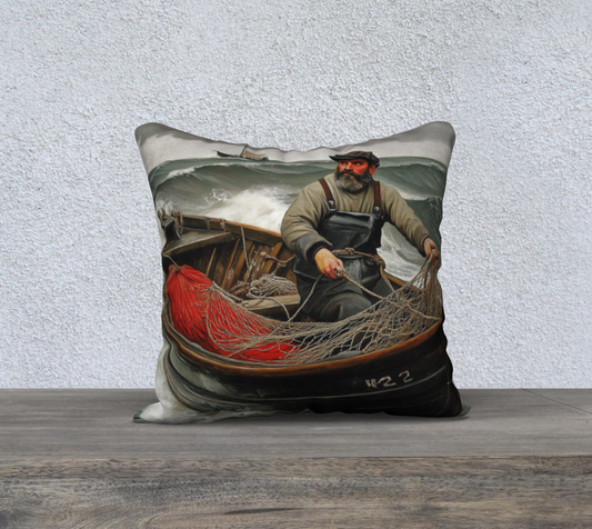 Old Fisherman Pillow Case | Alaska Coastal Home Accent