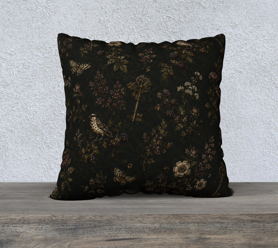 Midnight Garden Collection - Velveteen/Cotton Canvas Pillow Case