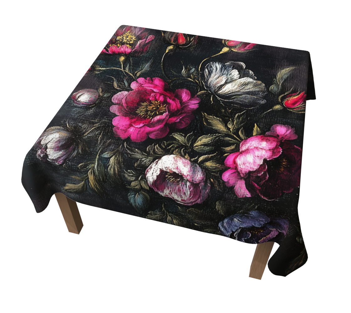 Rose Garden Tablecloth | Floral Farmhouse Table Linen