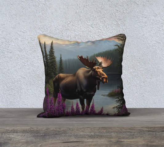 Moose Pillow Case | Alaska Wildlife Home Accent