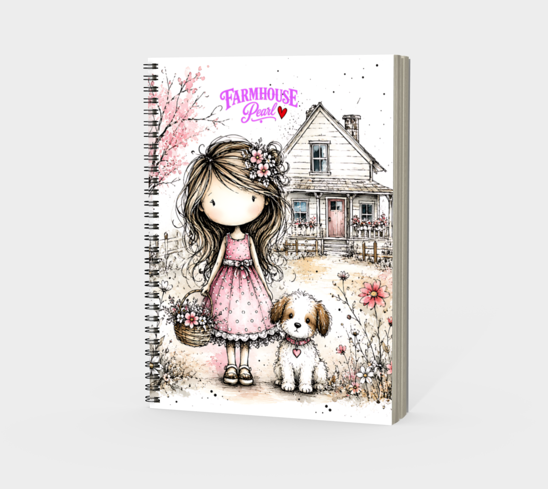 Prairie Girl & Dog Spiral Notebook | Farmhouse Journal