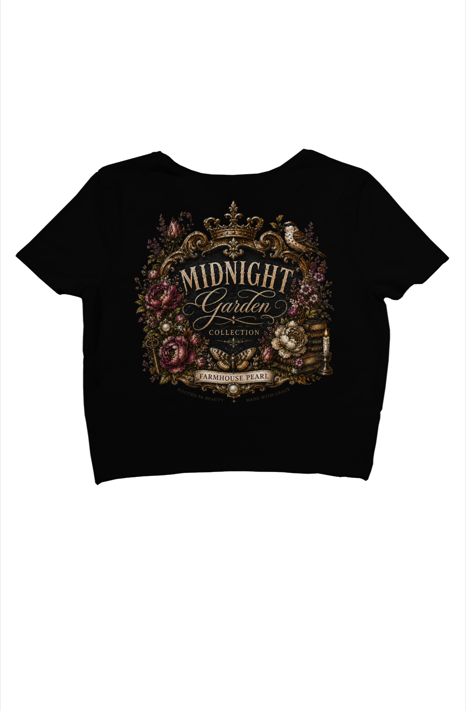 Midnight Garden Collection Crop Tee