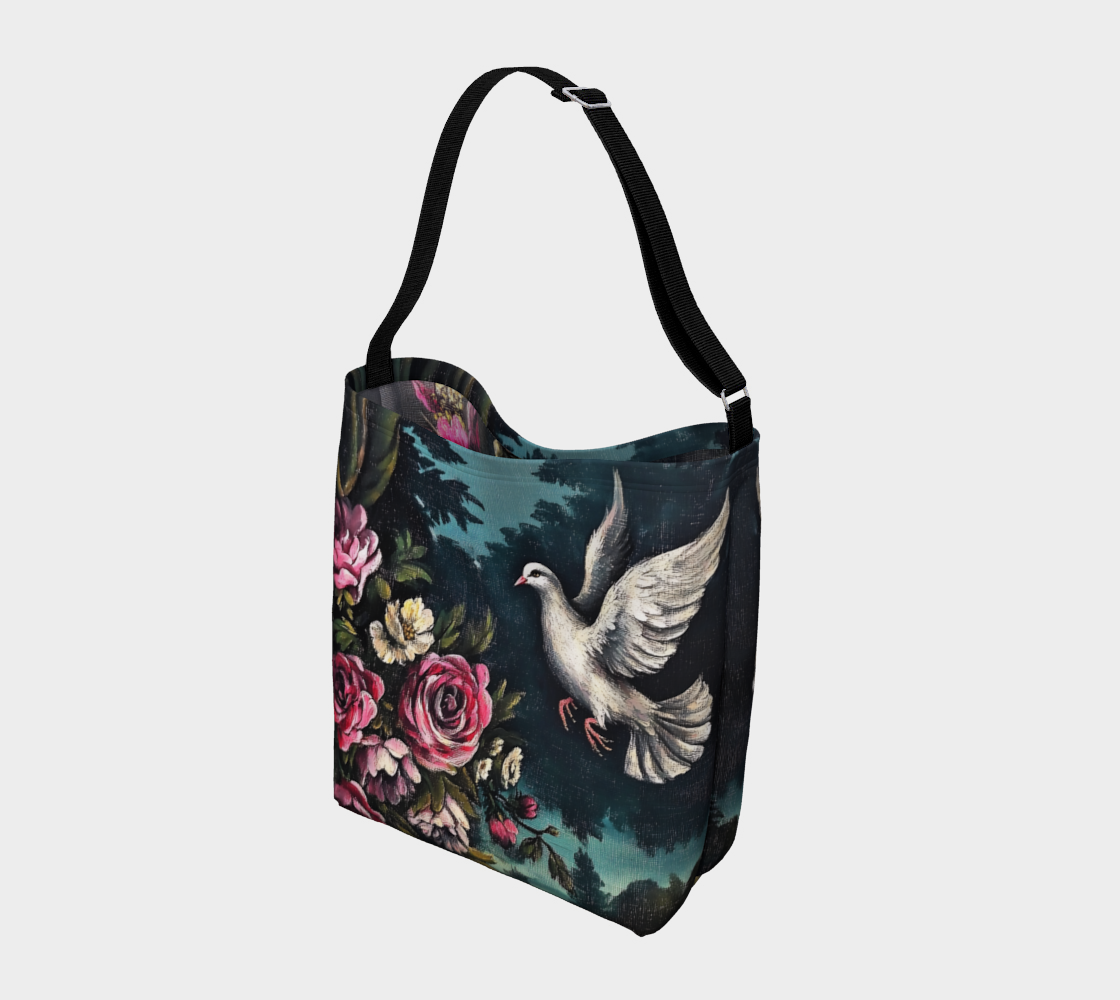 Wild Dove & Roses Tote Bag | Faith-Inspired Farmhouse Carry-All