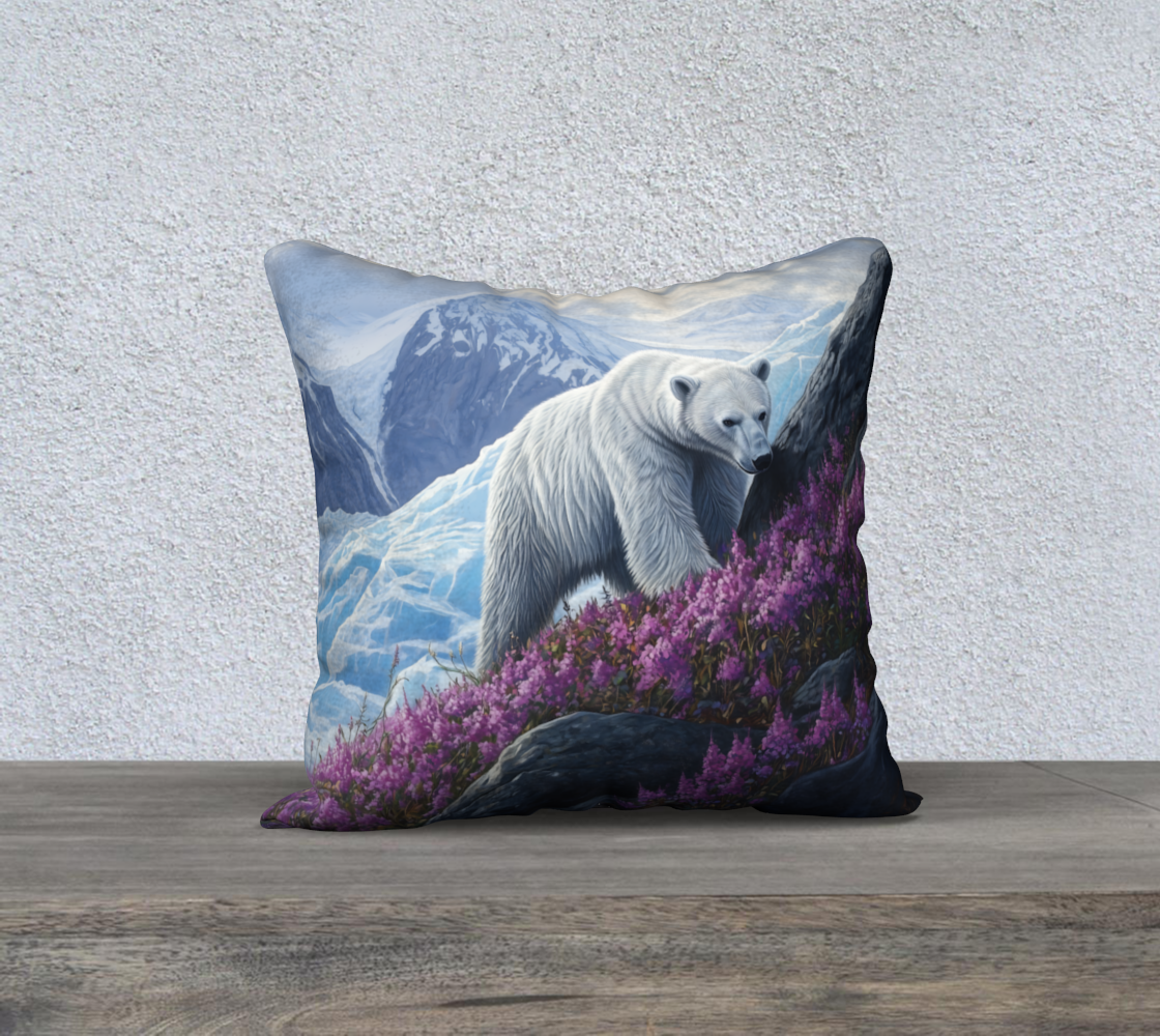 Polar Bear Pillow Case | Alaska Wildlife Home Accent
