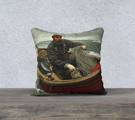 Old Fisherman 2 Pillow Case | Alaska Coastal Home Accent