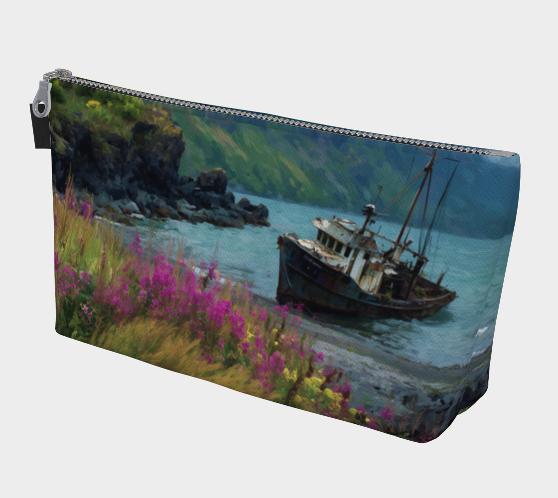 Alaska Fishing Boat Makeup Bag | Coastal Canvas Carry-All