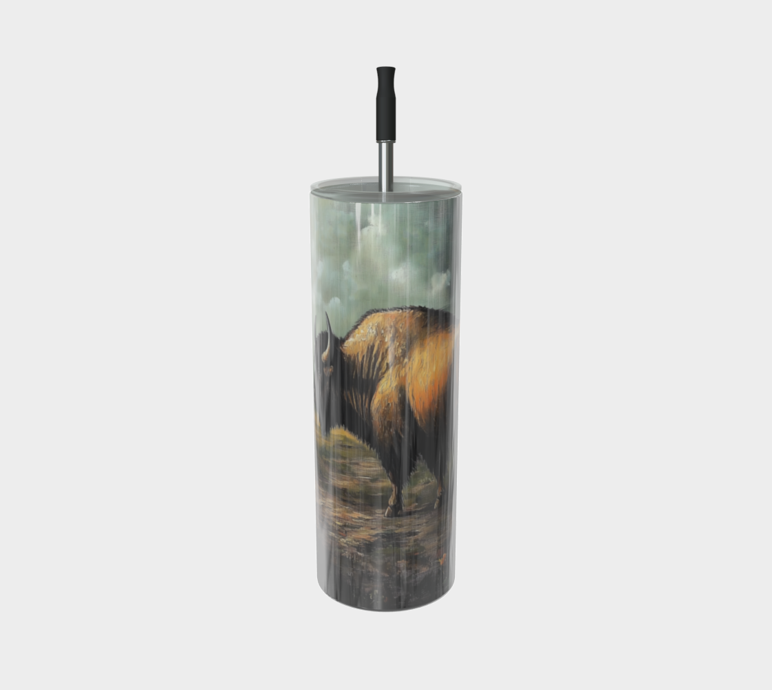 Buffalo & Roses Stainless Steel Tumbler | Western Farmhouse Drinkware