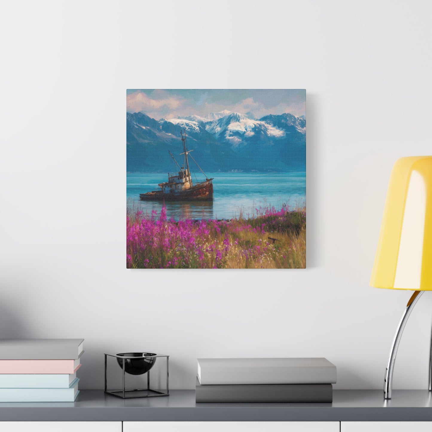 Abandoned Ship — Wildflower Cove Canvas Wall Art