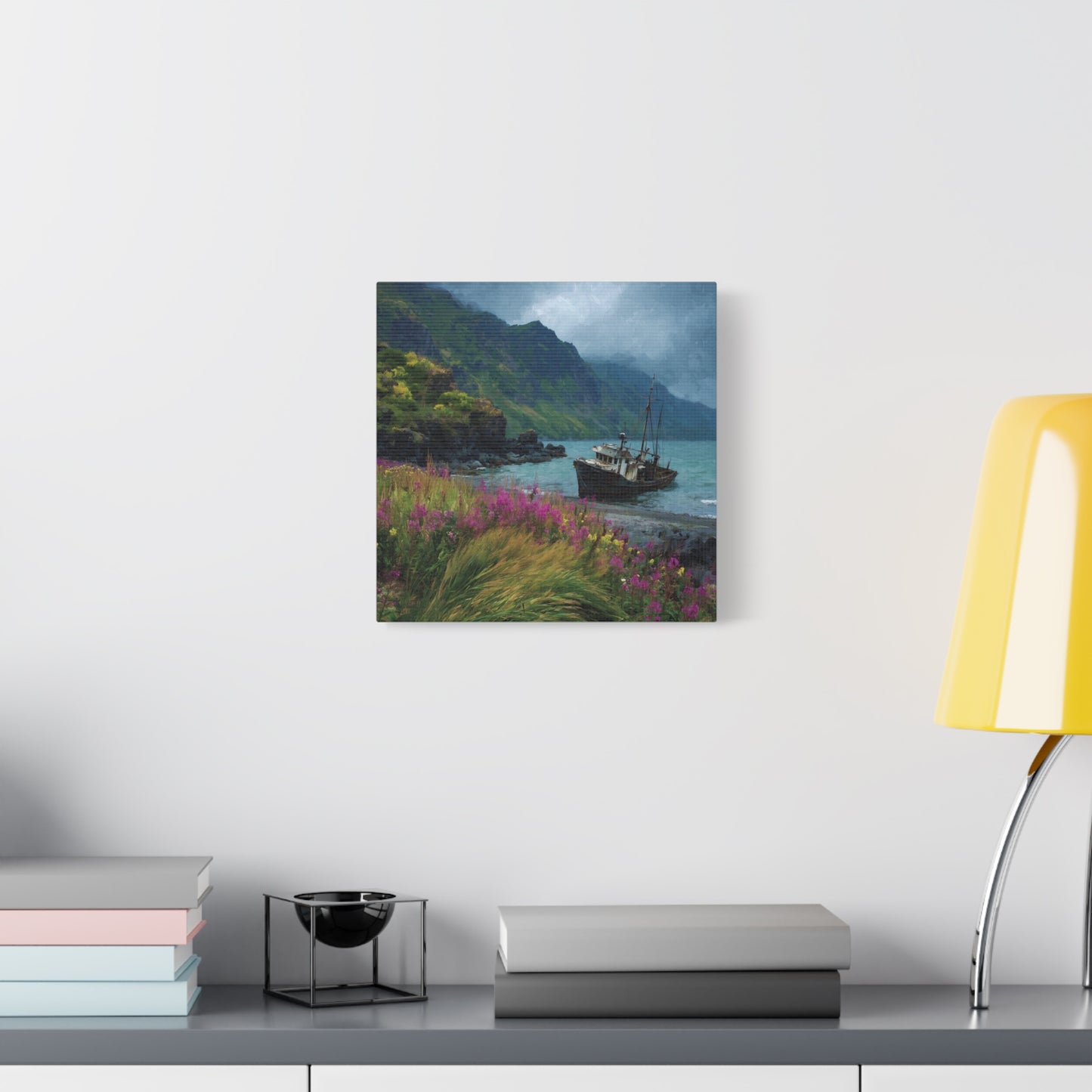 Seaside Boat — Coastal Canvas Wall Art