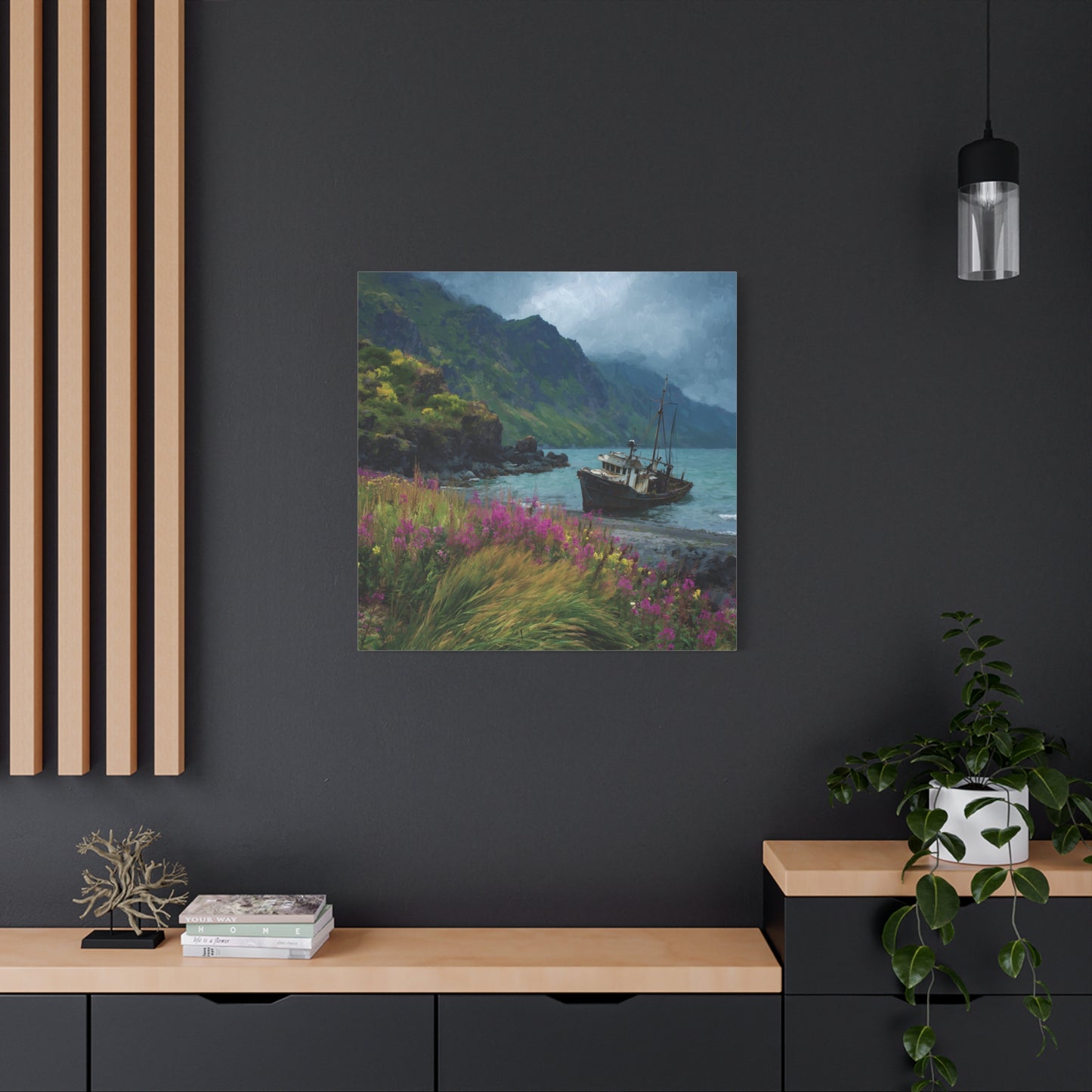 Seaside Boat — Coastal Canvas Wall Art