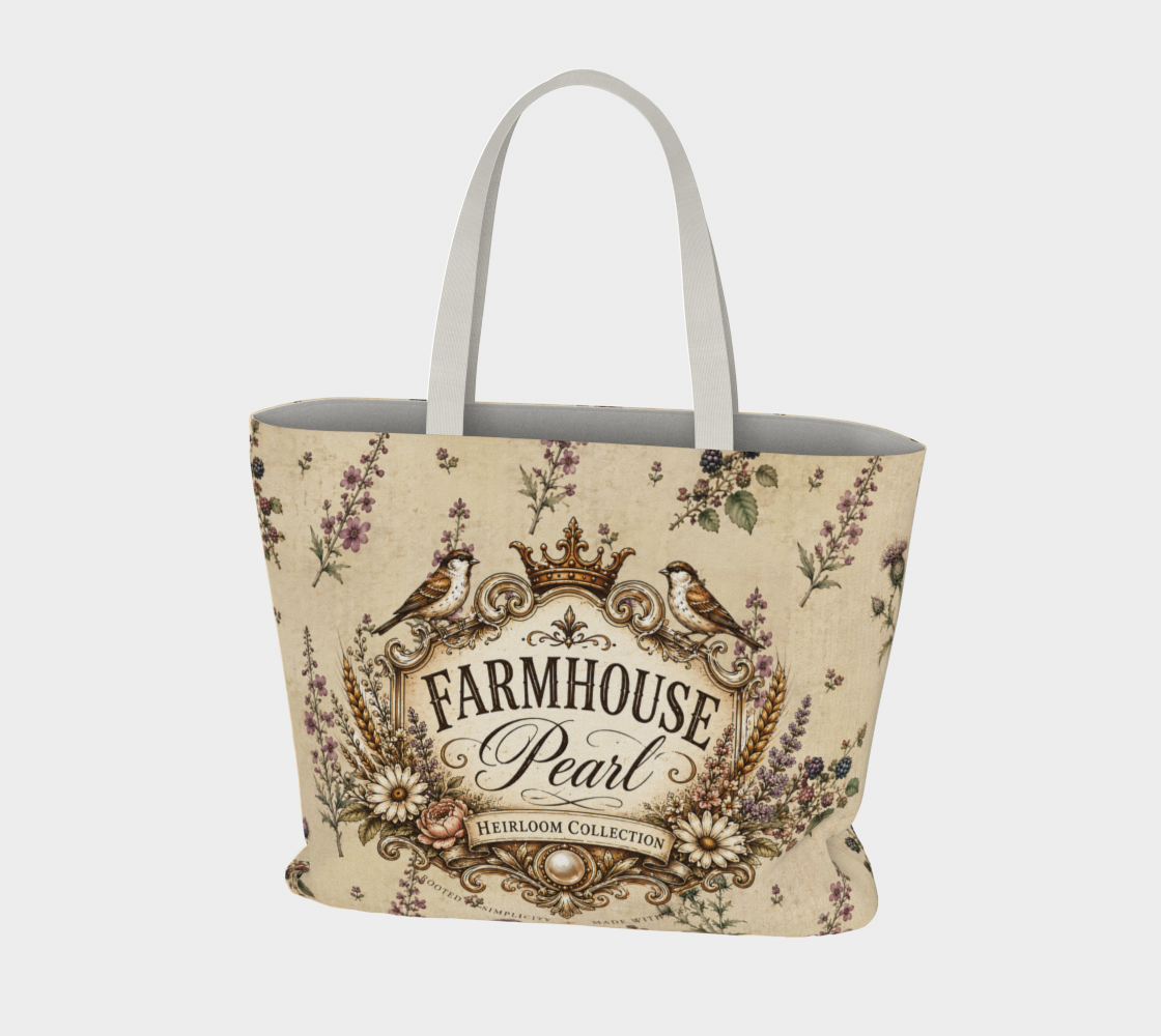 The Heirloom Collection - Cotton Canvas Market Tote