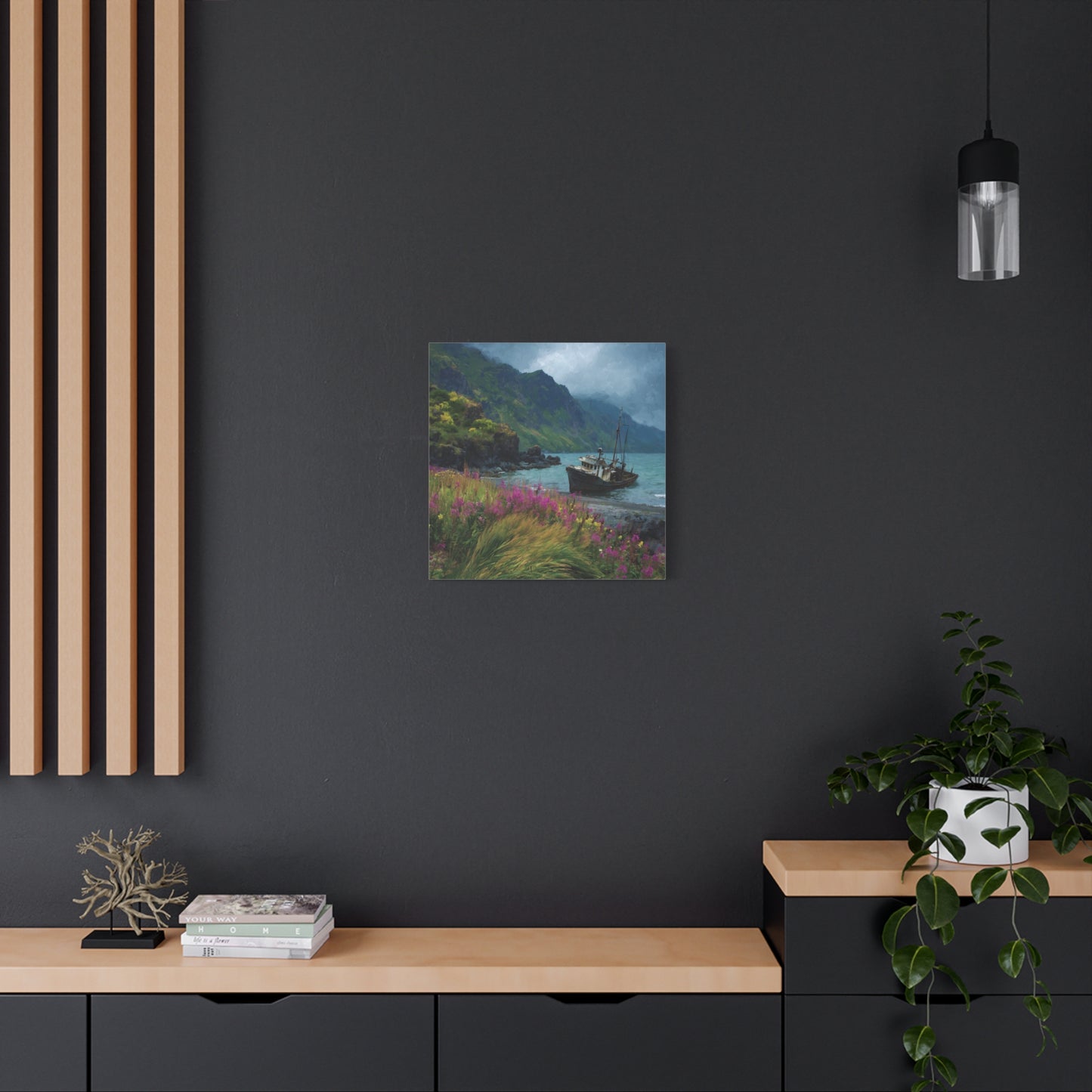 Seaside Boat — Coastal Canvas Wall Art