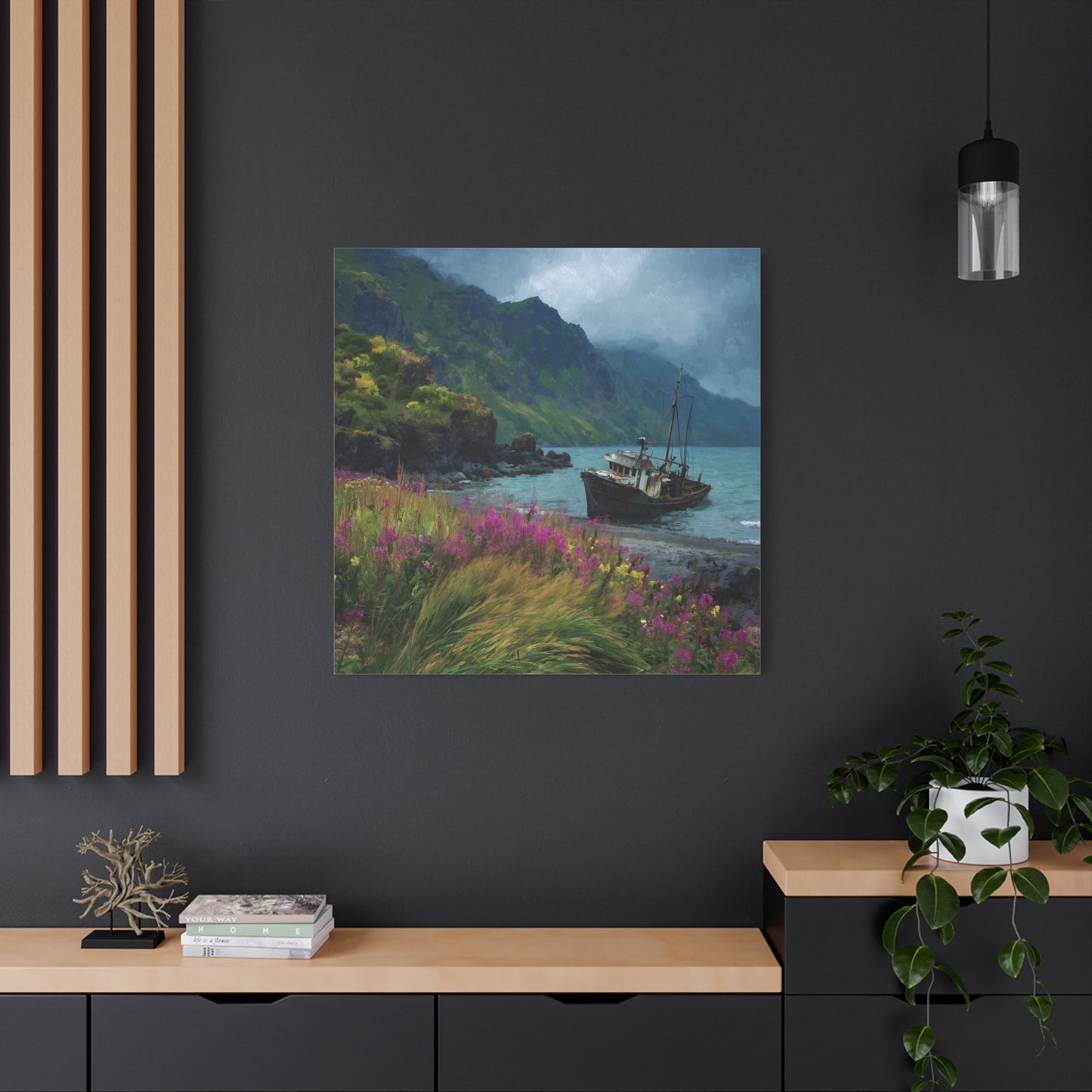 Seaside Boat — Coastal Canvas Wall Art
